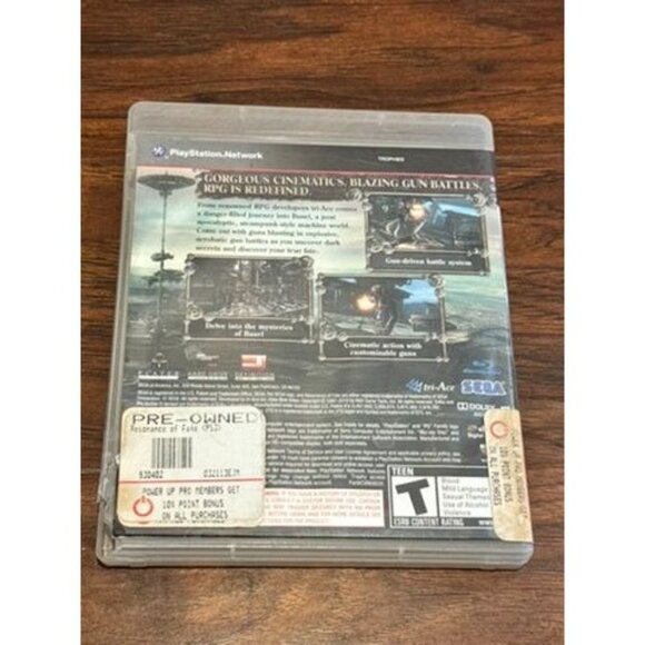 Resonance Of Fate Video Game Playstation PS3 Pre-Owned RPG By SEGA Original Case - Picture 3 of 3